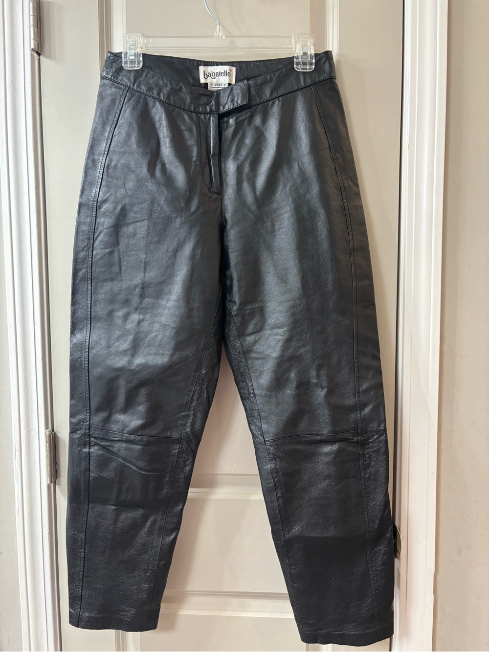 Bagatelle Vintage Black Cropped Leather Pants